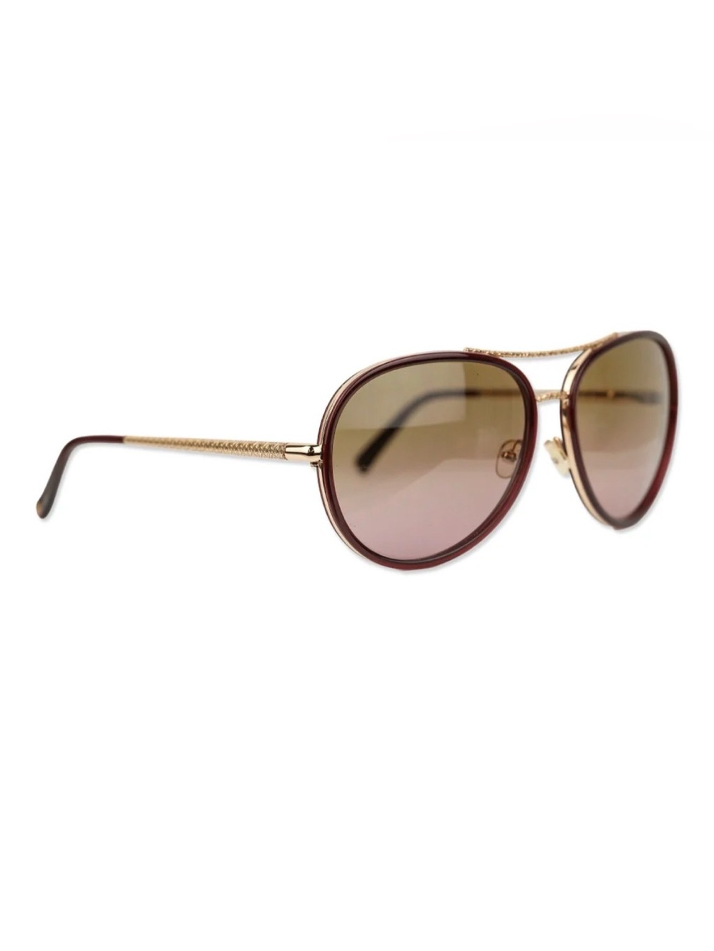 TORY BURCH RETRO AVIATOR SUNGLASSES
BROWN/BURGUNDY GRADIENT LENS Large frame